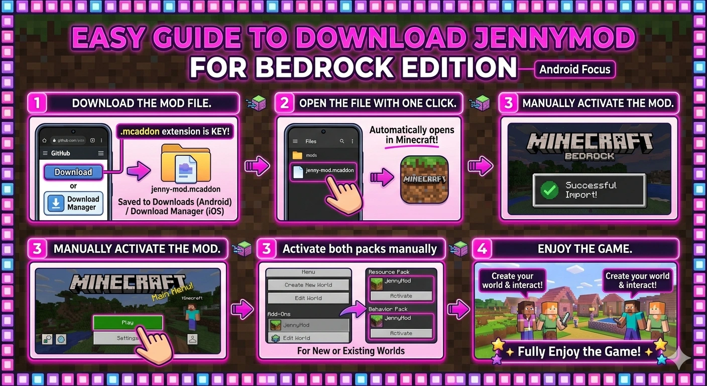 Easy Guide to Download JennyMod for Bedrock Edition